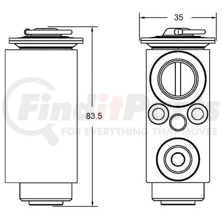 351239781 by HELLA - A/C Expansion Valve