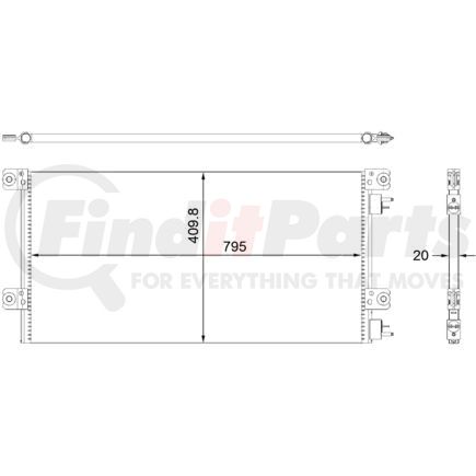 351319661 by HELLA - CONDENSER, A/C