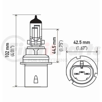 9004 100/80WTB by HELLA - HELLA 9004 100/80WTB High Wattage Series Halogen Light Bulb, Twin Pack