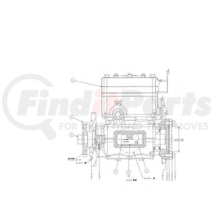 EL365007X by HALDEX - LikeNu EL365 Air Brake Compressor - Remanufactured, 2-Hole Flange Mount