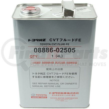 08886-02505 by GENERAL MISC - Automatic Continuously Variable Transmission (CVT) Fluid - 4 Liter Gallon