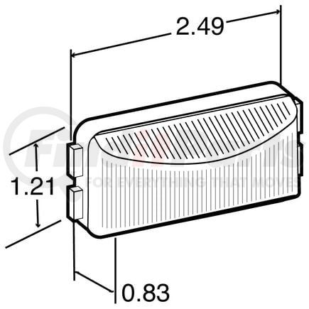 12500C by TRUCK-LITE - License Plate Light - Model 12, for UPS