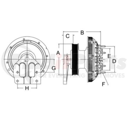 99A9799 by HORTON - Engine Cooling Fan Clutch