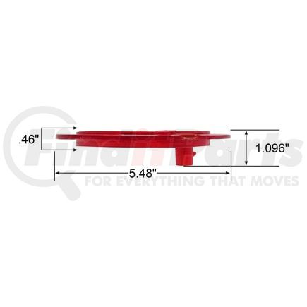 51-40202-16 by PHILLIPS INDUSTRIES - Brake / Tail / Turn Signal Light - 16 Pieces, 4 in., Round, Red, Flange Mount