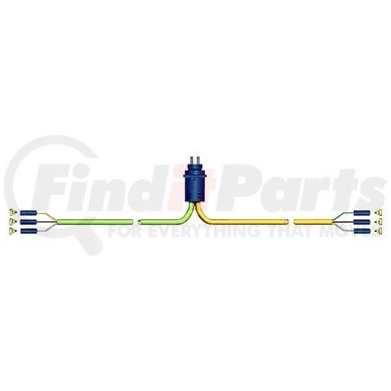 36-9201-2484 by PHILLIPS INDUSTRIES - Marker Light Wiring Harness - Mid Turn, Offset Mount, 24 in. Roadside, 84 in. Curbside