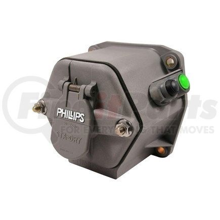 60-2522-20 by PHILLIPS INDUSTRIES - Trailer Nosebox Assembly - Dual Circuit, Composite with 20 Amp Circuit Breakers