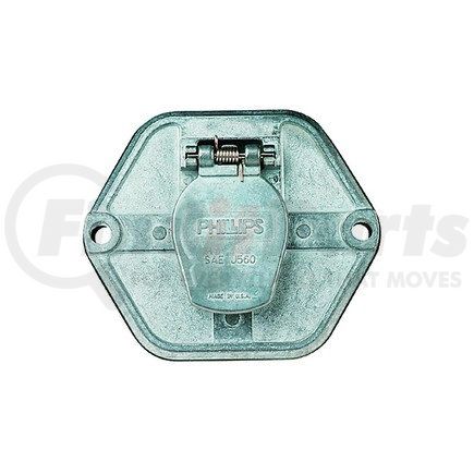 15-773 by PHILLIPS INDUSTRIES - Trailer Receptacle Socket - Face Plate Only, for Extended Barrel, Zinc Die-Cast