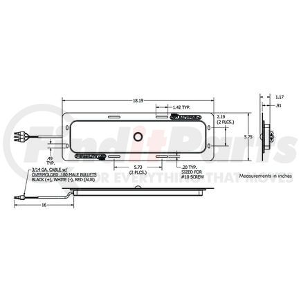 51-22224 by PHILLIPS INDUSTRIES - Cargo Light - 20 LEDs, 2200 Lumens, Passive Infrared Motion Sensor, Bulk