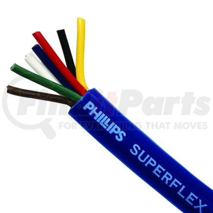 3-604 by PHILLIPS INDUSTRIES - Bulk Wire - 4/14 Ga., Dark Blue, -85°F/-65°C, 500 Feet, Spool