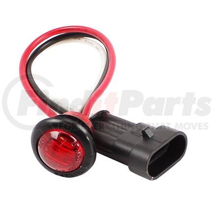 51-35312-25 by PHILLIPS INDUSTRIES - Marker Light - 25 Pieces, 3/4 in., PC Rated, Round, Dual Function, Red, 3 Pin AMP Connector