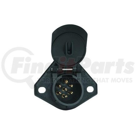 16-7222 by PHILLIPS INDUSTRIES - Trailer Receptacle Socket - 2 Hole, Ring Termination, Solid Pin, Accepts #8 Terminal