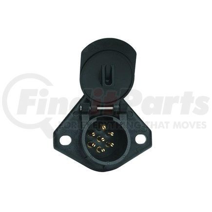 16-7222 by PHILLIPS INDUSTRIES - Trailer Receptacle Socket - 2-Hole, Ring Termination, Solid Pin