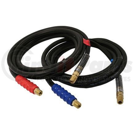 11-8121 by PHILLIPS INDUSTRIES - Air Brake Air Line - 20 ft. Black, Straight, Rubber, with Red (Emergency) Grip