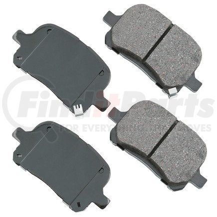 ACT707 by AKEBONO - ProACT Ultra Premium Ceramic Disc Brake Pad Kit