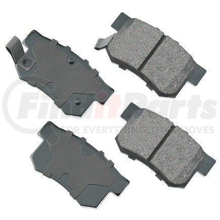 ACT537 by AKEBONO - ProACT Ultra Premium Ceramic Disc Brake Pad Kit