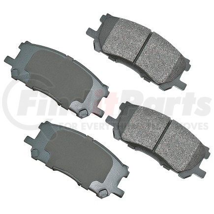 ACT1005 by AKEBONO - ProACT Ultra Premium Ceramic Disc Brake Pad Kit