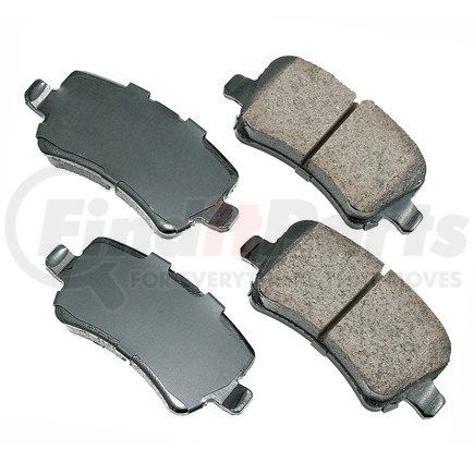 EUR1307 by AKEBONO - EURO Ultra Premium Ceramic Disc Brake Pad Kit