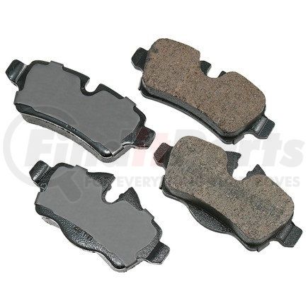 EUR1309 by AKEBONO - EURO Ultra Premium Ceramic Disc Brake Pad Kit