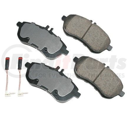 EUR1340 by AKEBONO - EURO Ultra Premium Ceramic Disc Brake Pad Kit