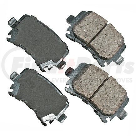 EUR1348 by AKEBONO - EURO Ultra Premium Ceramic Disc Brake Pad Kit