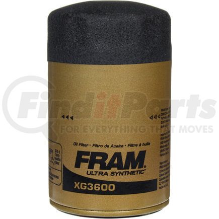 XG3600 by FRAM - Ultra Synthetic® Engine Oil Filter - Spin-On, Standard, Threaded