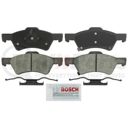 BSD857 by BOSCH - Severe Duty Brake Pads - Front, Semi Metallic, with Shims, Chamfered Edges