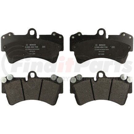 0986424739 by BOSCH - EUROLINE DISC BRAKE PAD SET