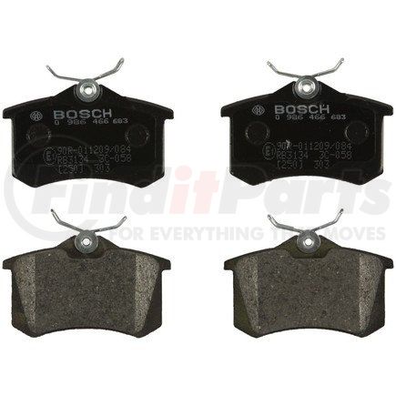 0986466683 by BOSCH - EUROLINE DISC BRAKE PAD