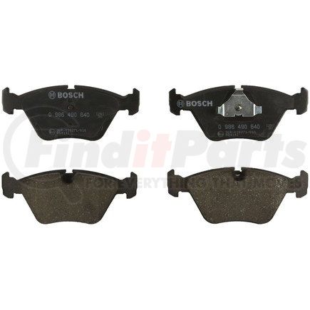 0986490640 by BOSCH - EUROLINE DISC BRAKE PAD SET