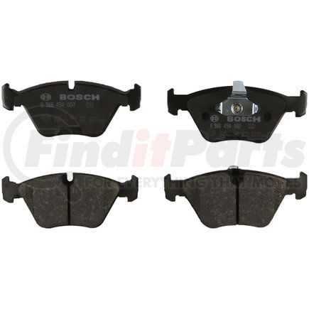 0986494007 by BOSCH - EUROLINE DISC BRAKE PAD SET