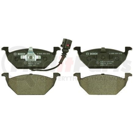 0986494019 by BOSCH - EUROLINE DISC BRAKE PAD SET