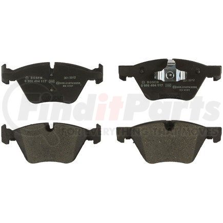 0986494117 by BOSCH - EUROLINE DISC BRAKE PAD SET