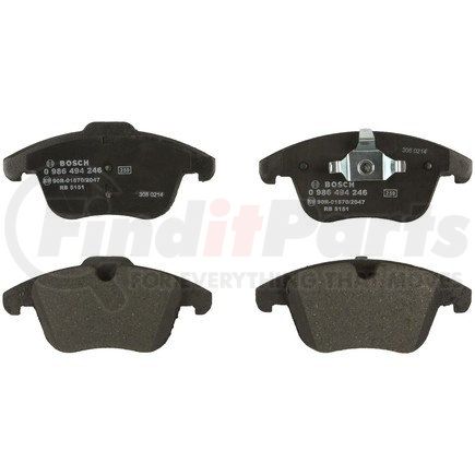 0986494246 by BOSCH - EUROLINE DISC BRAKE PAD SET