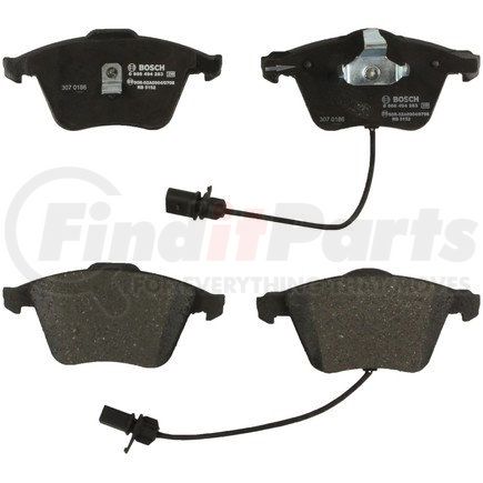 0986494283 by BOSCH - EUROLINE DISC BRAKE PAD SET