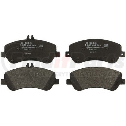 0986494302 by BOSCH - EUROLINE DISC BRAKE PAD SET