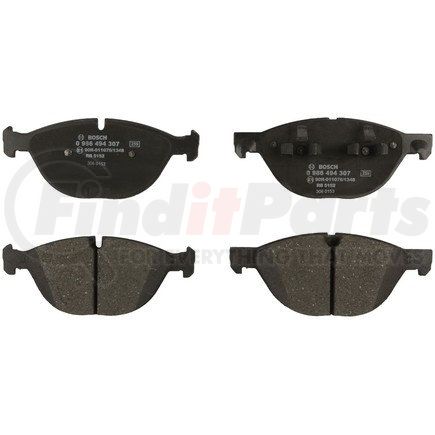 0986494307 by BOSCH - EUROLINE DISC BRAKE PAD SET