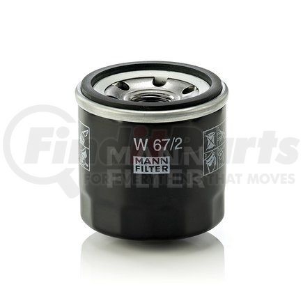 W67/2 by MANN-HUMMEL FILTERS - MANN-FILTER BASE Spin-On Lube Filter