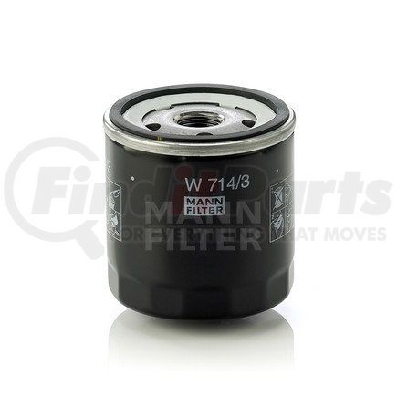 W714/3 by MANN-HUMMEL FILTERS - MANN-FILTER BASE Spin-On Lube Filter