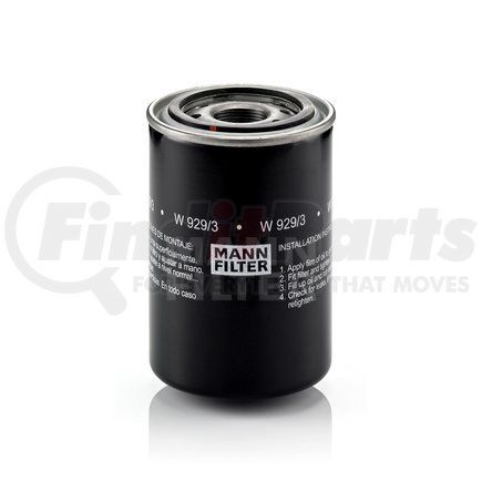 W929/3 by MANN-HUMMEL FILTERS - Spin-on Oil Filter