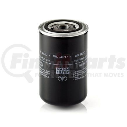 WK940/17 by MANN-HUMMEL FILTERS - Spin-on Fuel Filter
