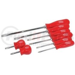 KTI-19800 by K-TOOL INTERNATIONAL - 8 Piece Phillips and Slotted Screwdriver Set with Red Handles