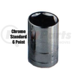 KTI-26113 by K-TOOL INTERNATIONAL - 1/4in. Drive Standard 6 Point Chrome Socket 13mm