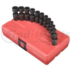 1814 by SUNEX TOOLS - 12 Pc. 1/4" Drive Metric Universal Impact Socket Set