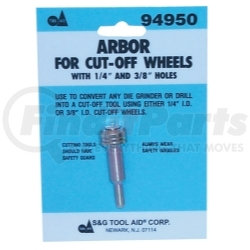 94950 by SG TOOL AID - Arbor for Cut-Off Wheels 1/4" and 3/8"