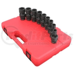 2657 by SUNEX TOOLS - 1/2" Drive, SAE Universal Impact Socket Set, 9 Pc.