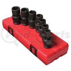 2655 by SUNEX TOOLS - 1/2" Drive, Metric Universal Impact Socket Set, 7 Pc.