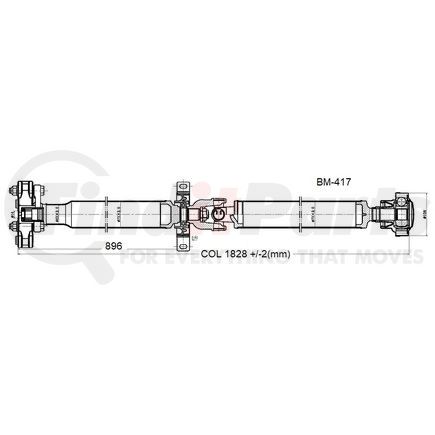 BM-417 by DIVERSIFIED SHAFT SOLUTIONS (DSS) - Drive Shaft Assembly