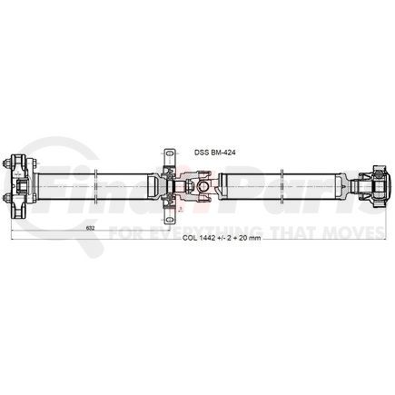 BM-424 by DIVERSIFIED SHAFT SOLUTIONS (DSS) - Drive Shaft Assembly