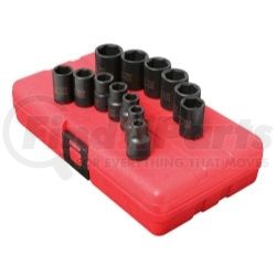 3358 by SUNEX TOOLS - 13 Pc. 3/8" Drive Metric Impact Socket Set