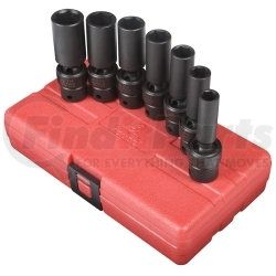 3656 by SUNEX TOOLS - 3/8" Dr SAE Universal Deep Impact Socket Set, 7 Pc